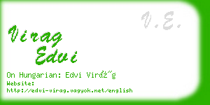 virag edvi business card